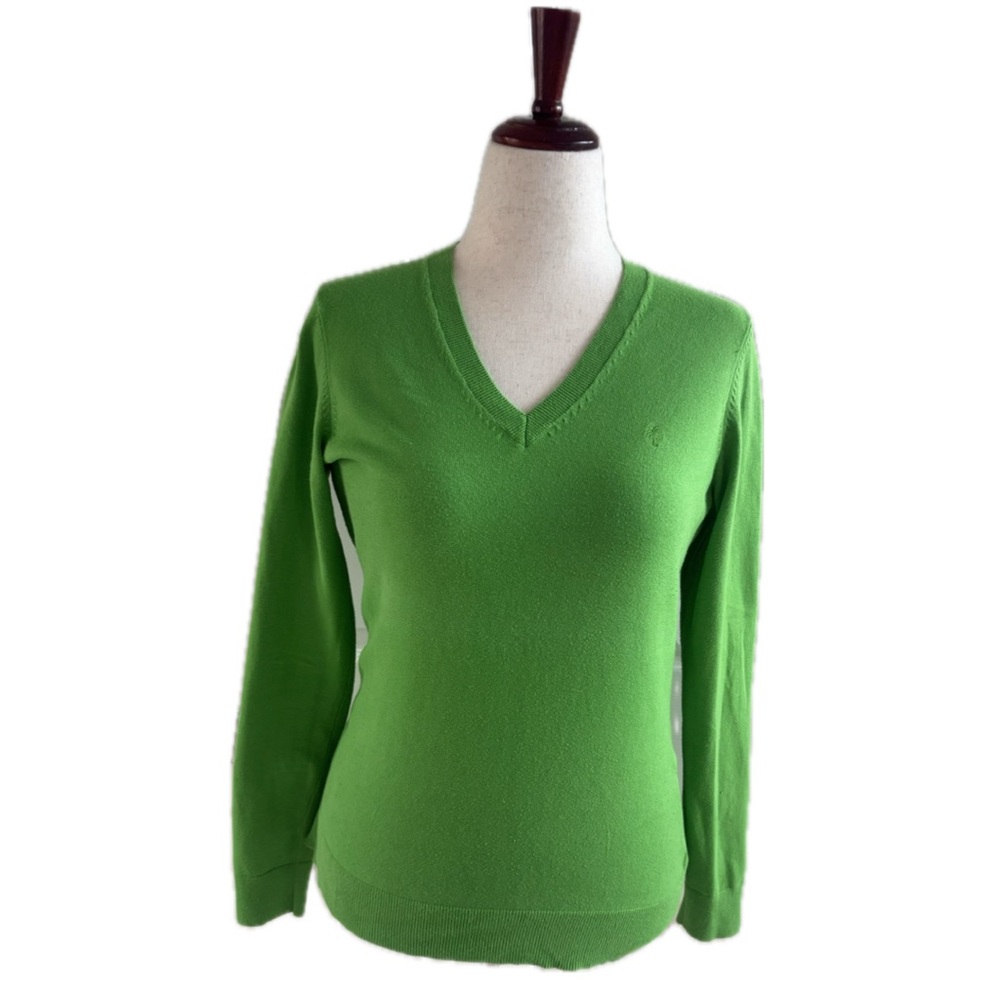 Lilly Pullitzer | Green V-Neck Sweater | sz L| Good Condition